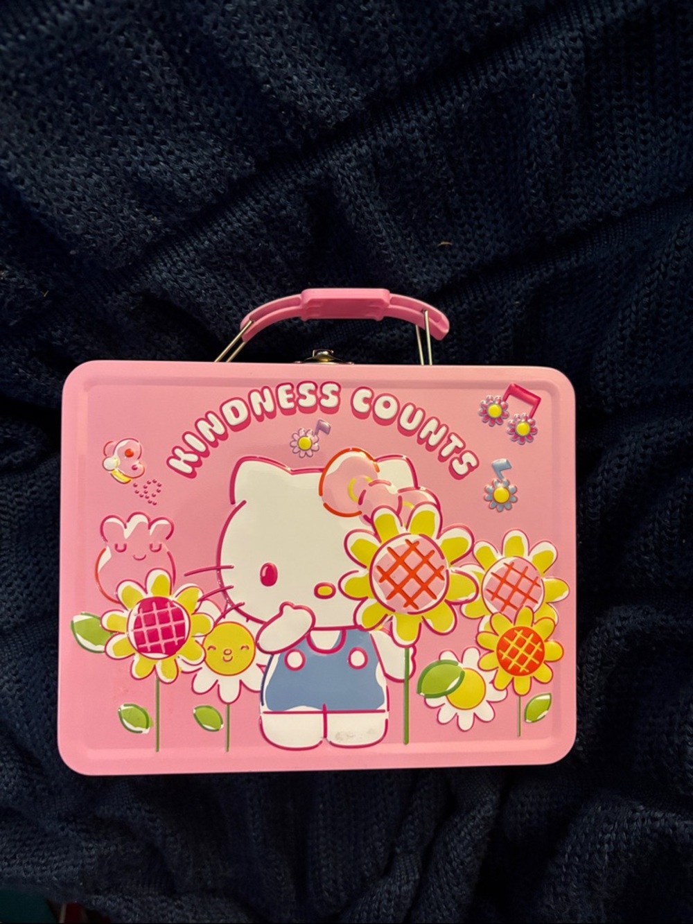 Hello Kitty Pink "Kindness Counts" Tin Lunchbox